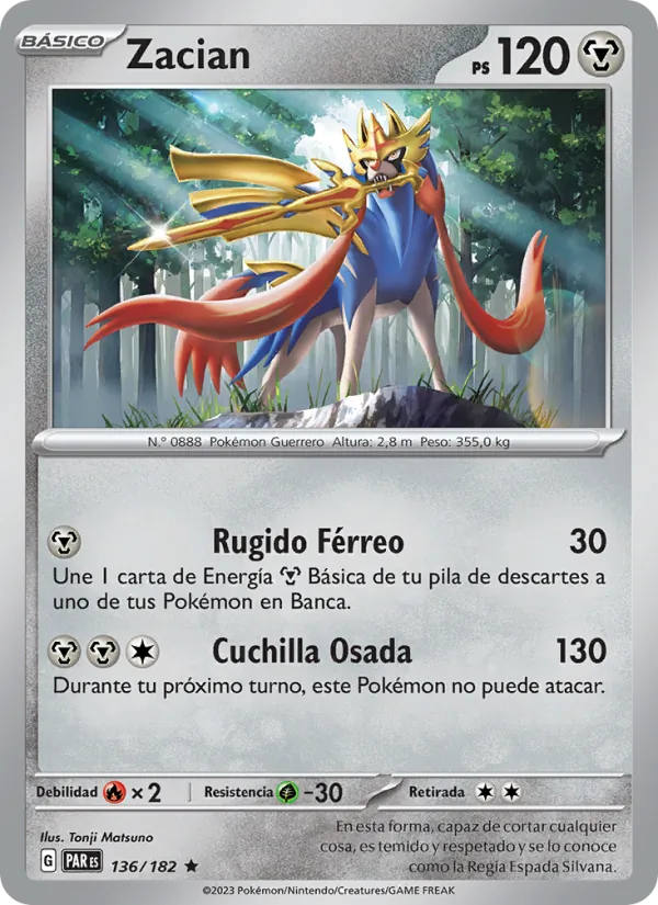 Carta Zacian de la expansión Brecha Paradójica, número 136/182