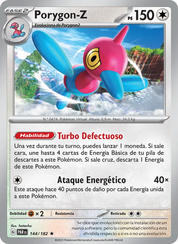 Carta Porygon-Z de la expansión Brecha Paradójica, número 144/182