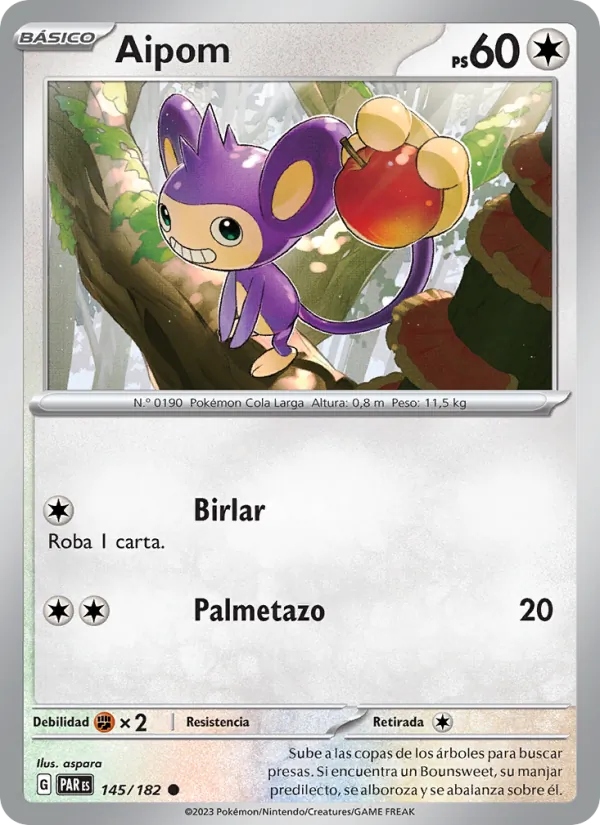 Carta Aipom de la expansión Brecha Paradójica, número 145/182