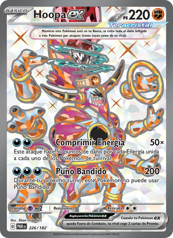 Carta Hoopa ex de la expansión Brecha Paradójica, número 226/182