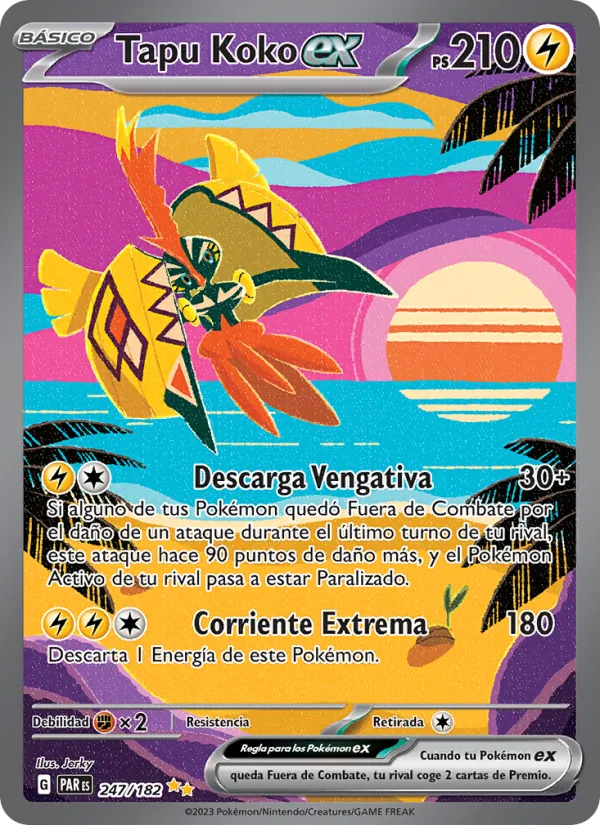 Carta Tapu Koko ex de la expansión Brecha Paradójica, número 247/182