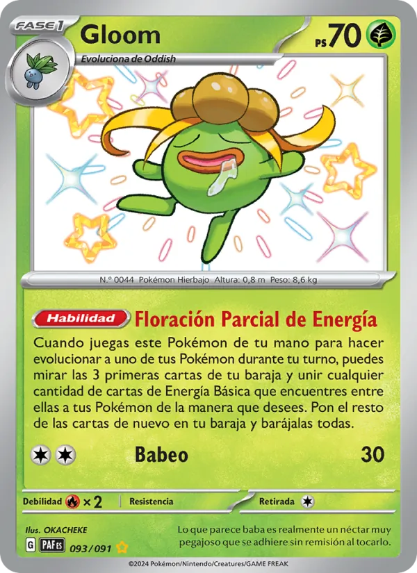 Carta Gloom de la expansión Destinos de Paldea, número 093/91
