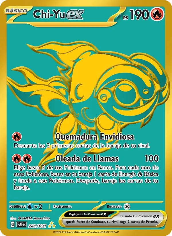 Carta Chi-Yu ex de la expansión Destinos de Paldea, número 241/91