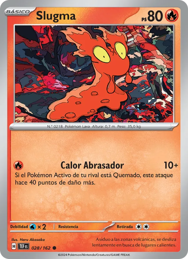 Carta Slugma de la expansión Fuerzas Temporales, número 028/162
