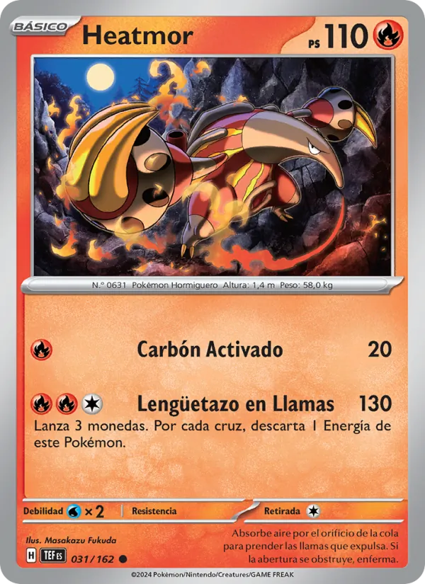 Carta Heatmor de la expansión Fuerzas Temporales, número 031/162