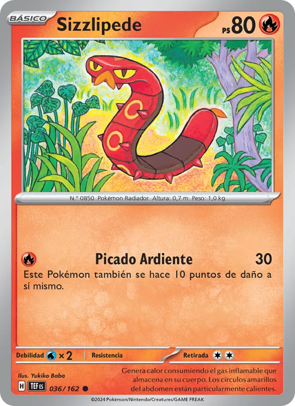Carta Sizzlipede de la expansión Fuerzas Temporales, número 036/162