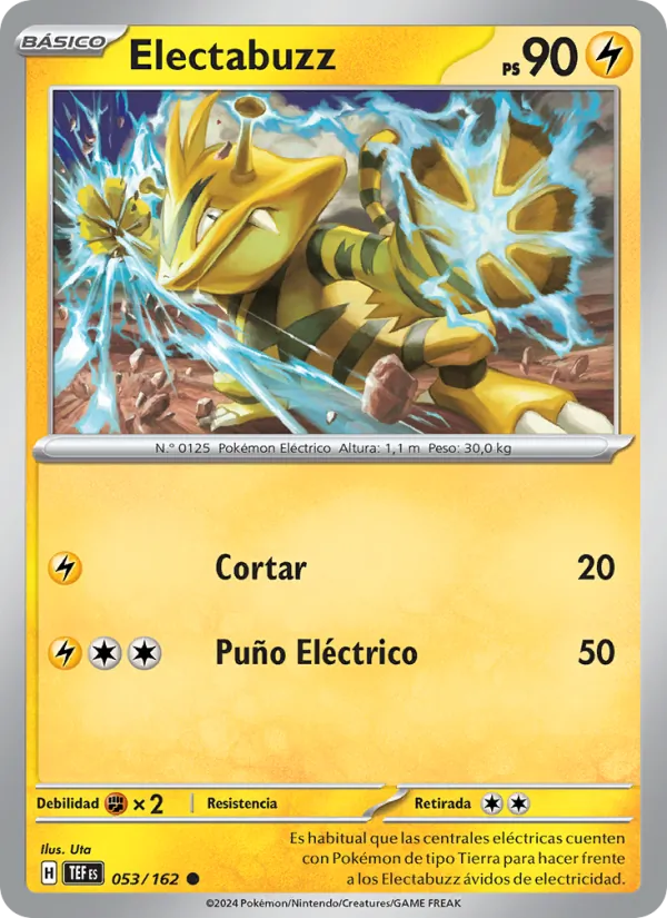 Carta Electabuzz de la expansión Fuerzas Temporales, número 053/162