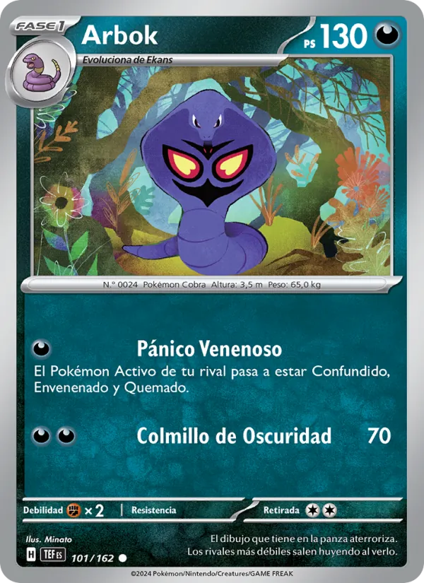 Carta Arbok de la expansión Fuerzas Temporales, número 101/162