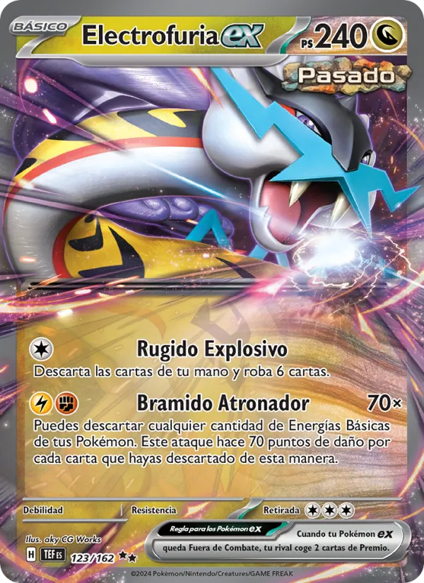 Carta Electrofuria ex de la expansión Fuerzas Temporales, número 123/162