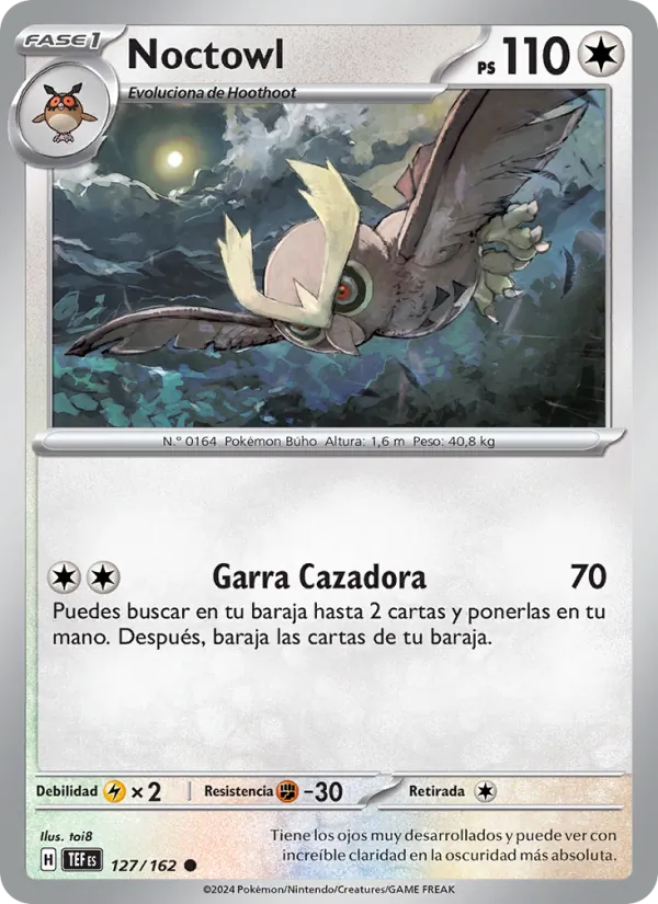 Carta Noctowl de la expansión Fuerzas Temporales, número 127/162
