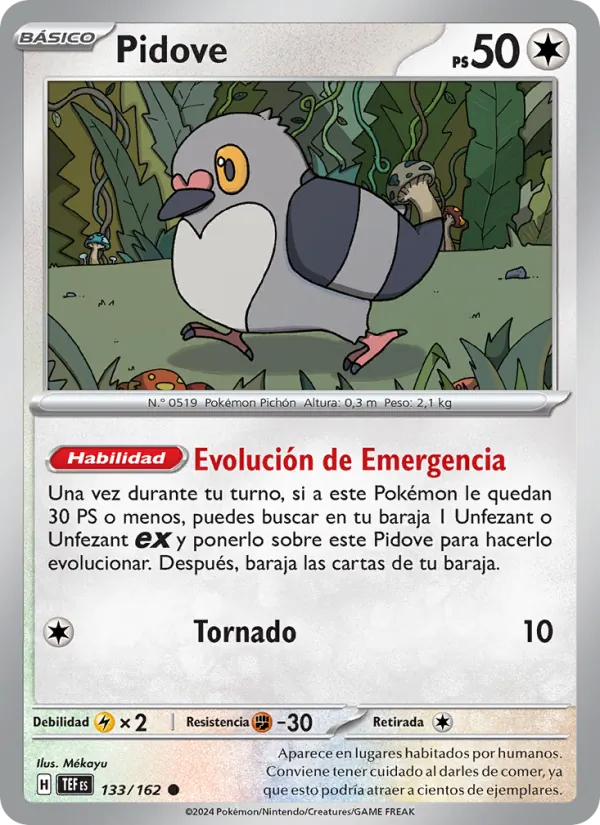 Carta Pidove de la expansión Fuerzas Temporales, número 133/162