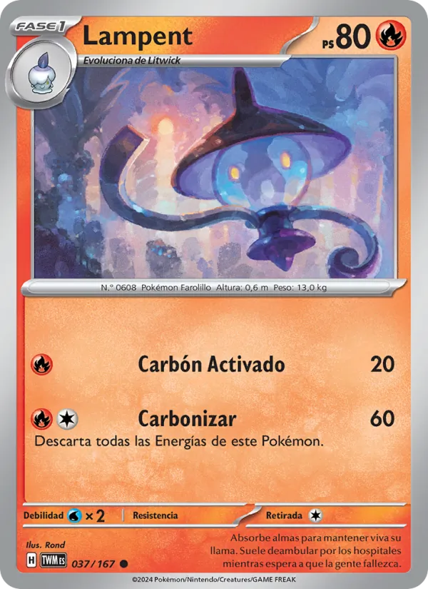 Carta Lampent de la expansión Mascarada Crepuscular, número 037/167