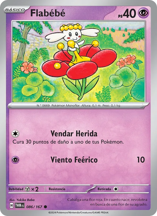 Carta Flabébé de la expansión Mascarada Crepuscular, número 086/167