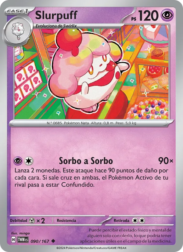 Carta Slurpuff de la expansión Mascarada Crepuscular, número 090/167