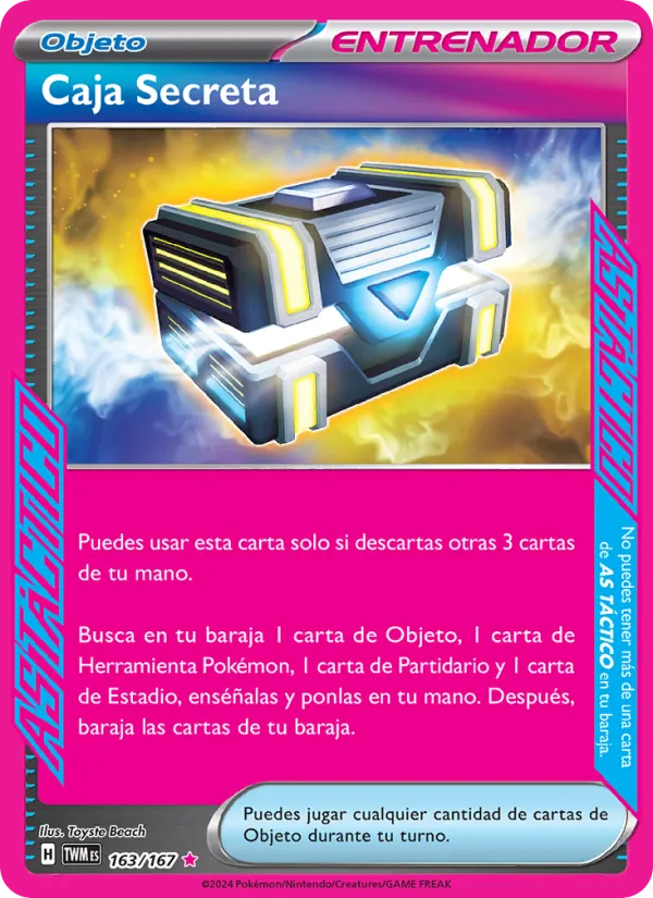 Carta Caja Secreta de la expansión Mascarada Crepuscular, número 163/167