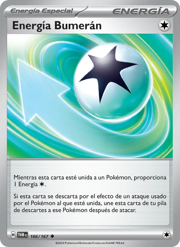 Carta Energía Bumerán de la expansión Mascarada Crepuscular, número 166/167