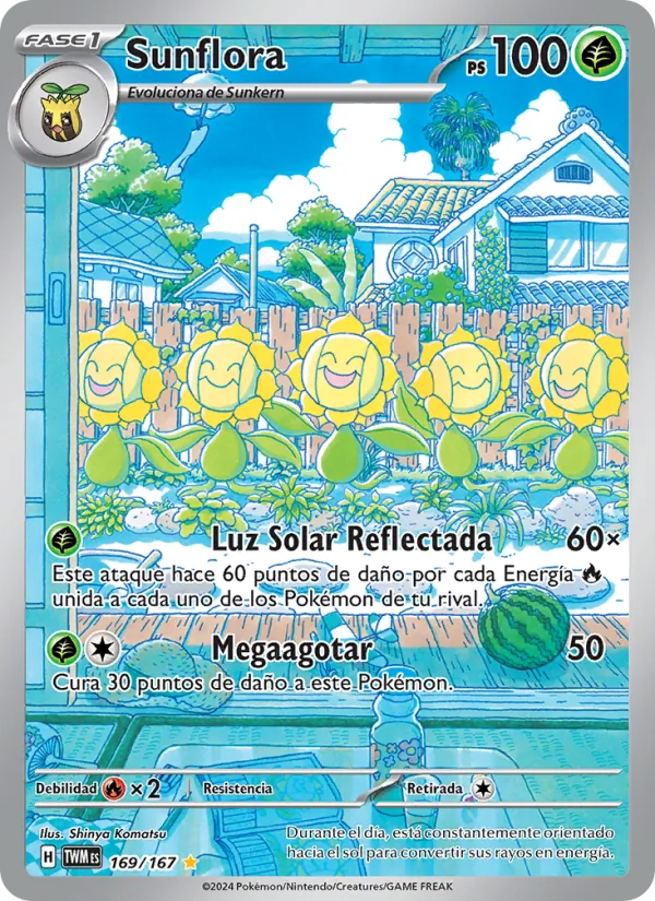 Carta Sunflora de la expansión Mascarada Crepuscular, número 169/167