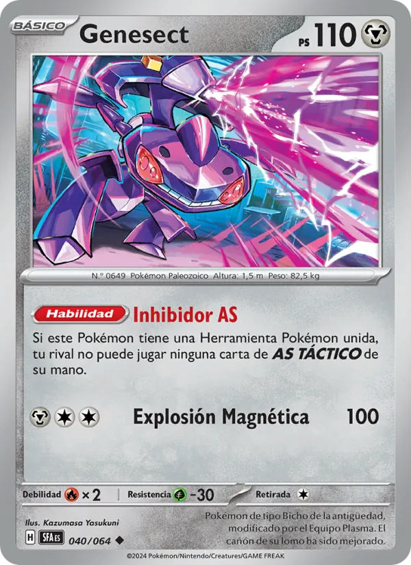 Carta Genesect de la expansión Fabula Sombría, número 040/64