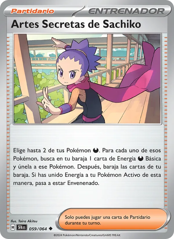Carta Artes Secretas de Sachiko de la expansión Fabula Sombría, número 059/64