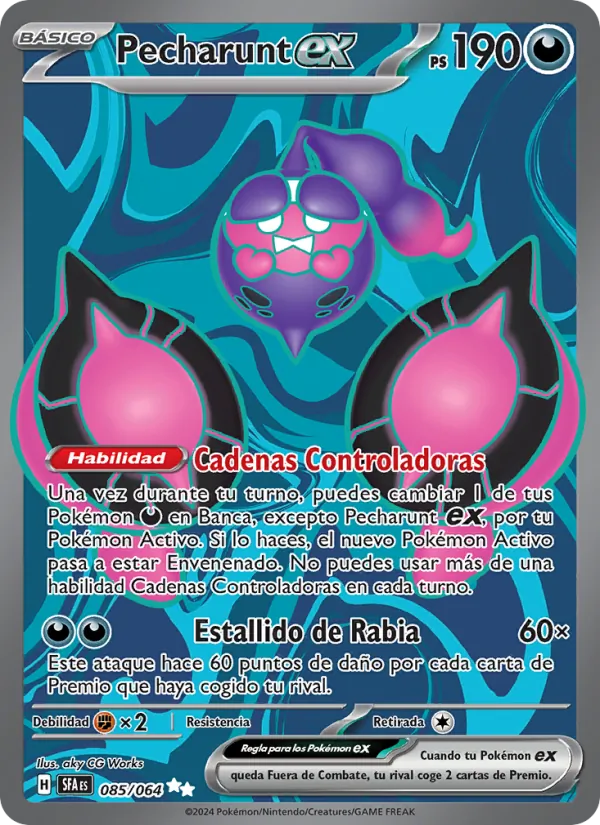 Carta Pecharunt ex de la expansión Fabula Sombría, número 085/64
