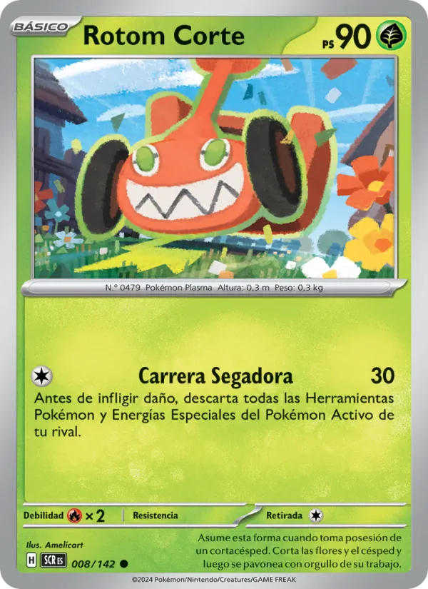Carta Rotom Corte de la expansión Corona Astral, número 008/142