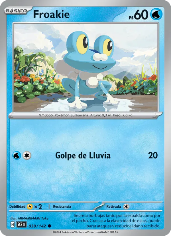 Carta Froakie de la expansión Corona Astral, número 039/142