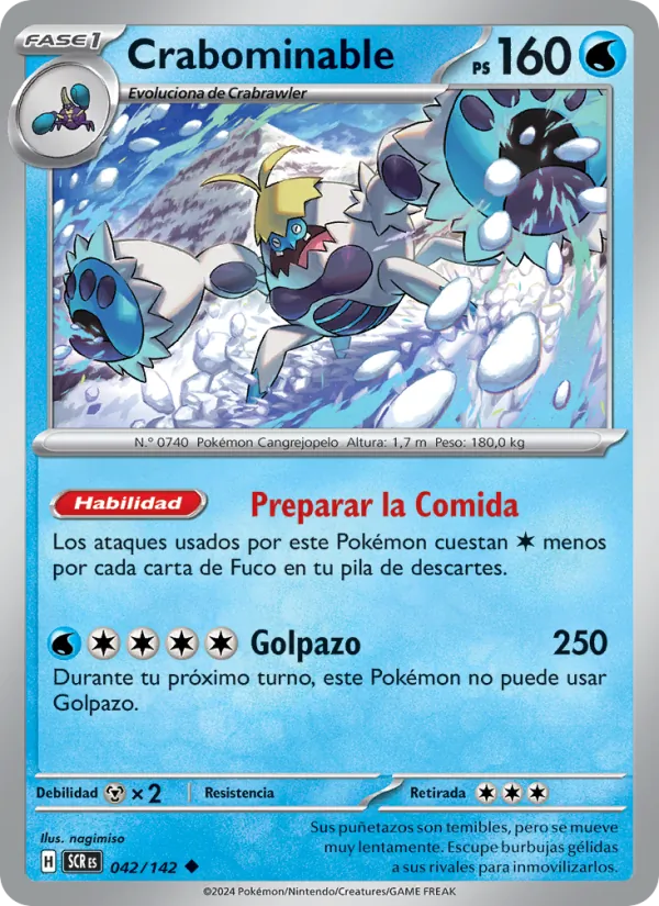 Carta Crabominable de la expansión Corona Astral, número 042/142