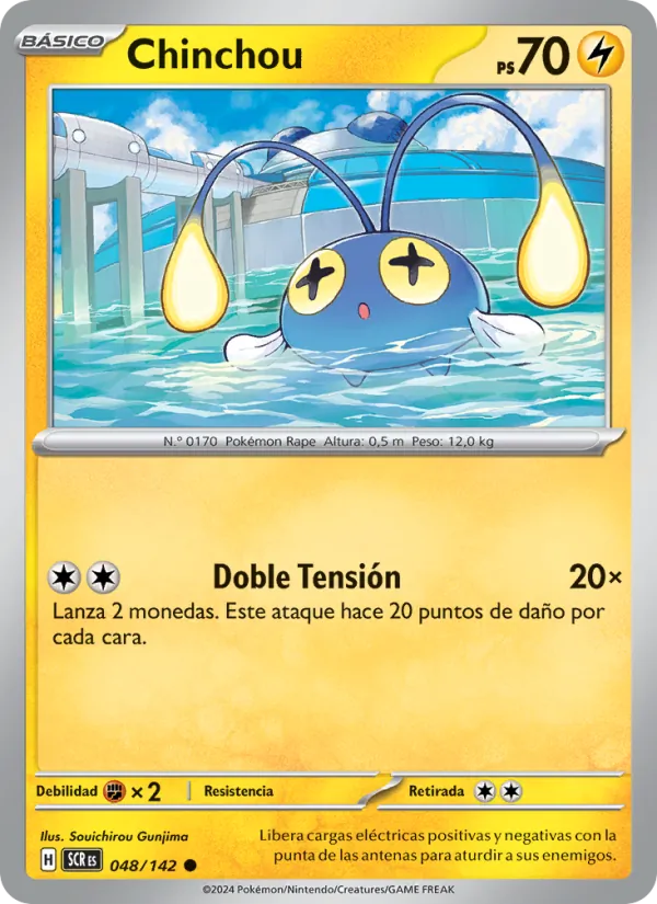 Carta Chinchou de la expansión Corona Astral, número 048/142