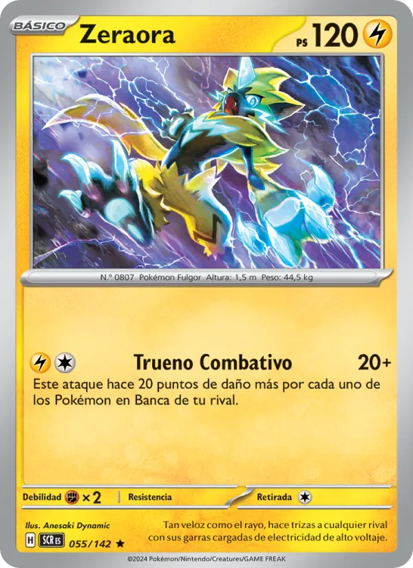 Carta Zeraora de la expansión Corona Astral, número 055/142