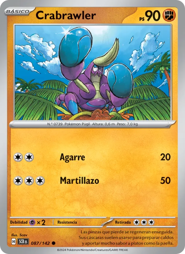 Carta Crabrawler de la expansión Corona Astral, número 087/142
