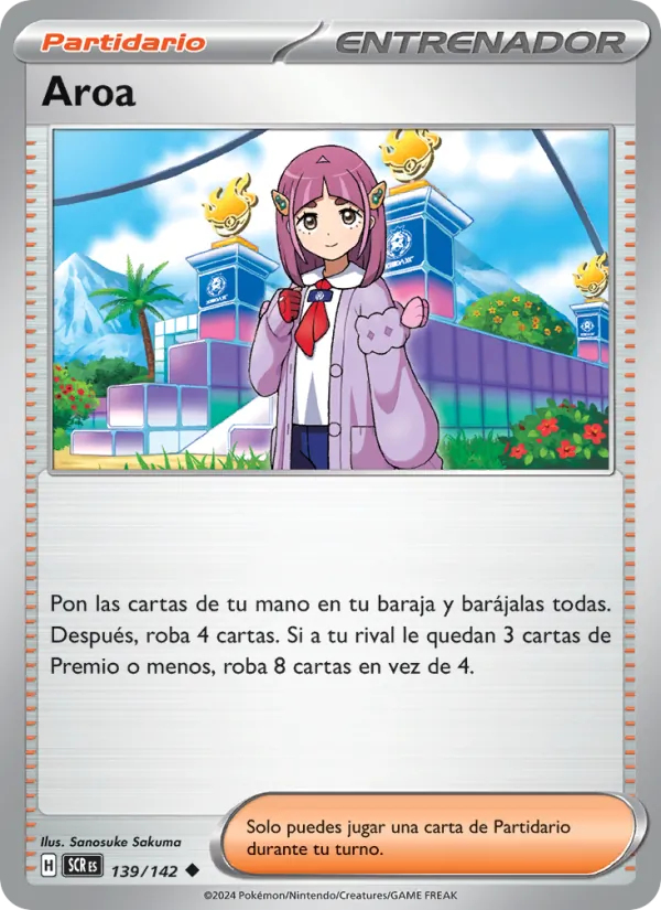 Carta Aroa de la expansión Corona Astral, número 139/142