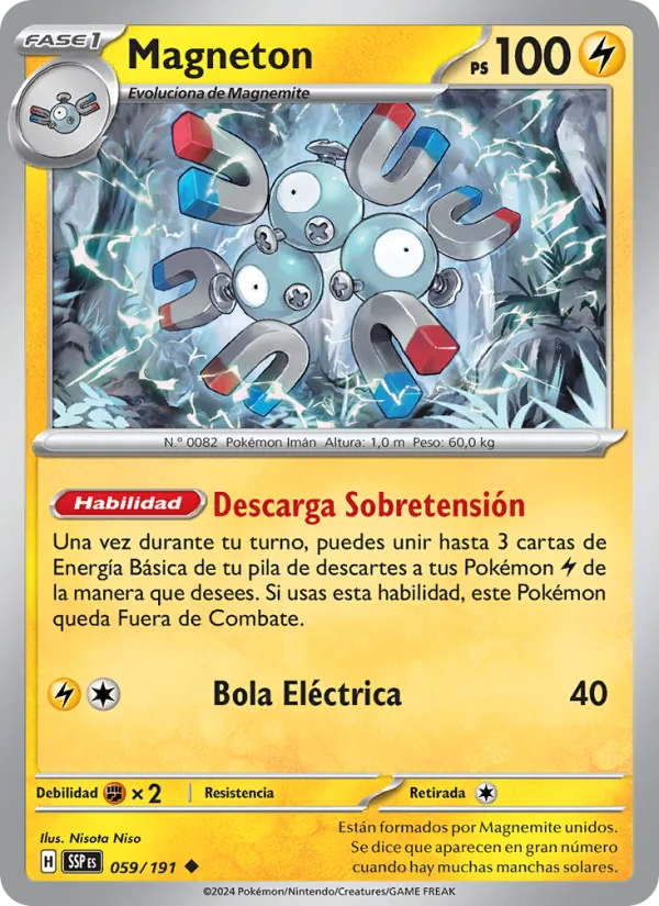 Carta Magneton de la expansión Chispas Fulgurantes, número 059/191
