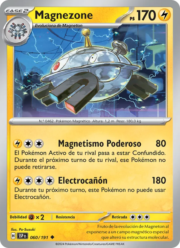 Carta Magnezone de la expansión Chispas Fulgurantes, número 060/191