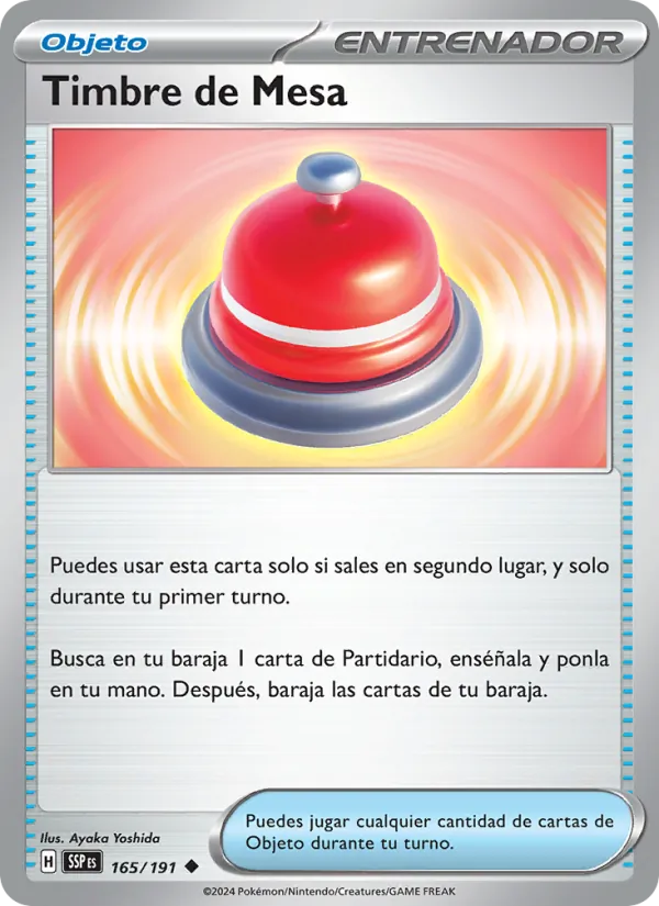 Carta Timbre de Mesa de la expansión Chispas Fulgurantes, número 165/191
