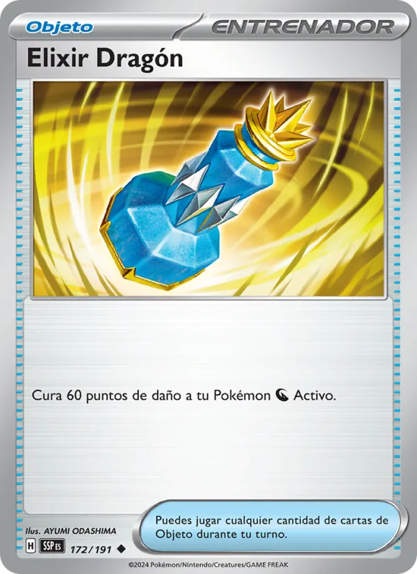 Carta Elixir Dragón de la expansión Chispas Fulgurantes, número 172/191