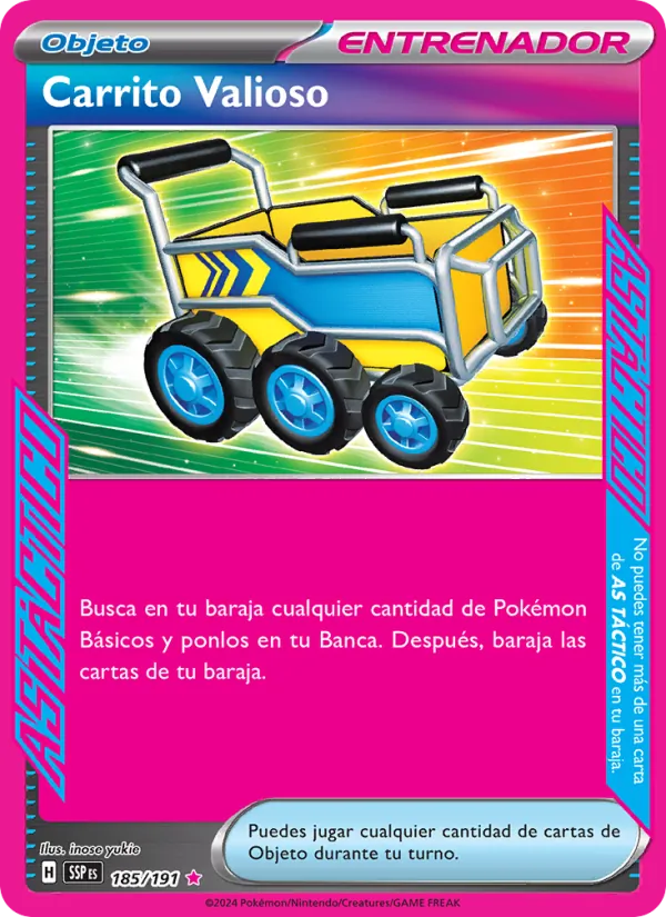 Carta Carrito Valioso de la expansión Chispas Fulgurantes, número 185/191