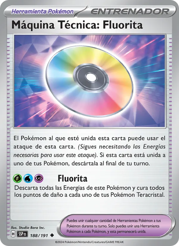 Carta Máquina Técnica: Fluorita de la expansión Chispas Fulgurantes, número 188/191