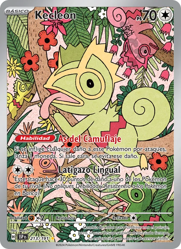 Carta Kecleon de la expansión Chispas Fulgurantes, número 213/191
