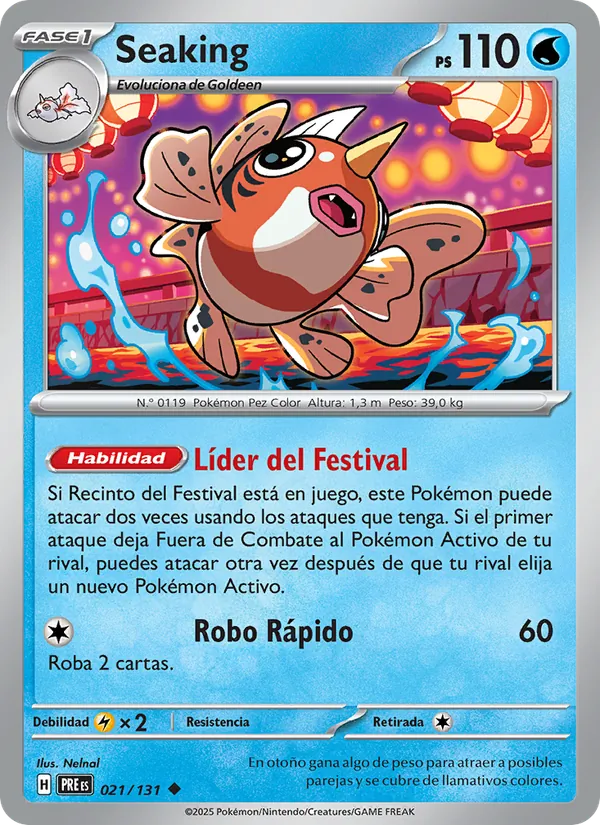 Carta Seaking de la expansión Evoluciones Prismáticas, número 021/131