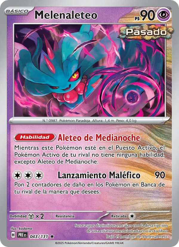 Carta Melenaleteo de la expansión Evoluciones Prismáticas, número 043/131