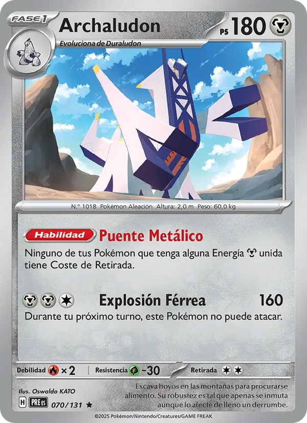 Carta Archaludon de la expansión Evoluciones Prismáticas, número 070/131