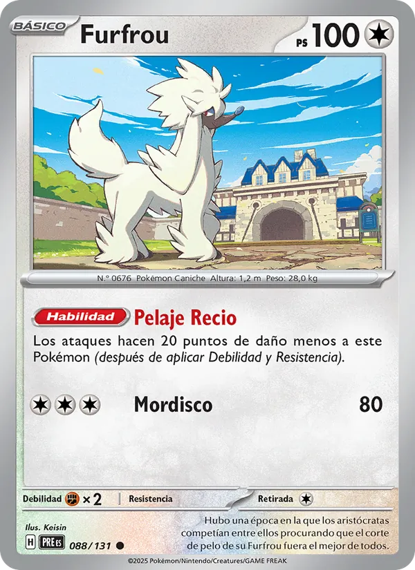 Carta Furfrou de la expansión Evoluciones Prismáticas, número 088/131