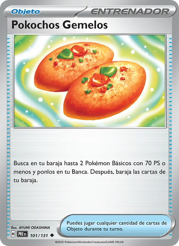 Carta Pokochos Gemelos de la expansión Evoluciones Prismáticas, número 101/131