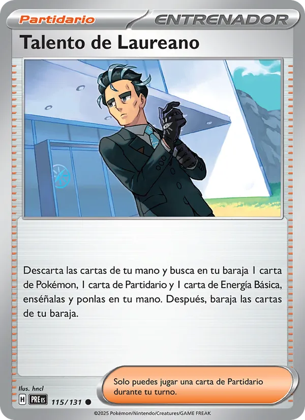 Carta Talento de Laureano de la expansión Evoluciones Prismáticas, número 115/131