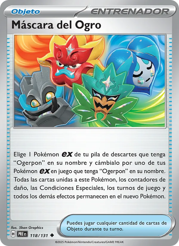 Carta Máscara del Ogro de la expansión Evoluciones Prismáticas, número 118/131
