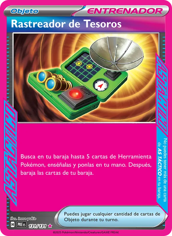 Carta Rastreador de Tesoros de la expansión Evoluciones Prismáticas, número 131/131