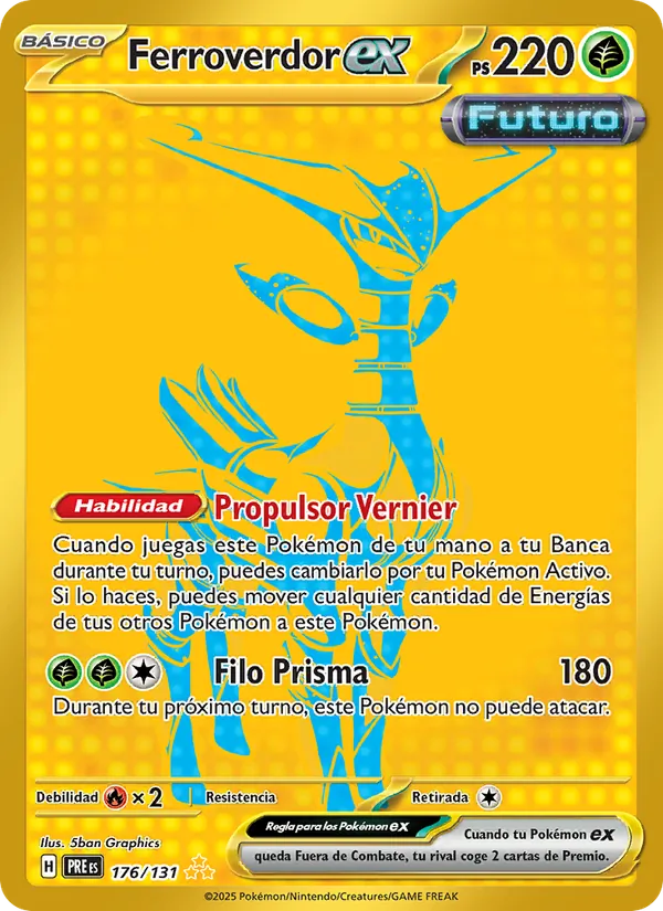 Carta Ferroverdor ex de la expansión Evoluciones Prismáticas, número 176/131