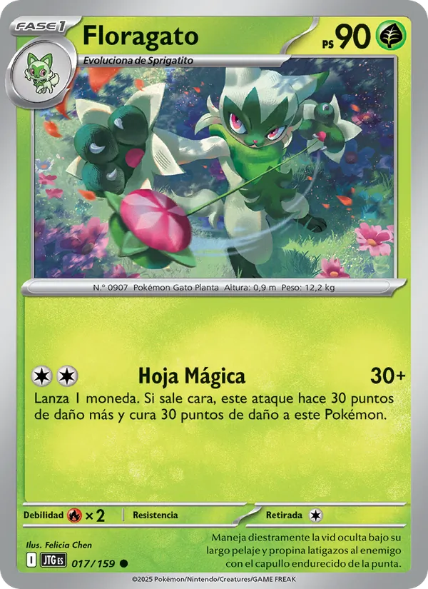 Carta Floragato de la expansión Juntos de Aventuras, número 017/159