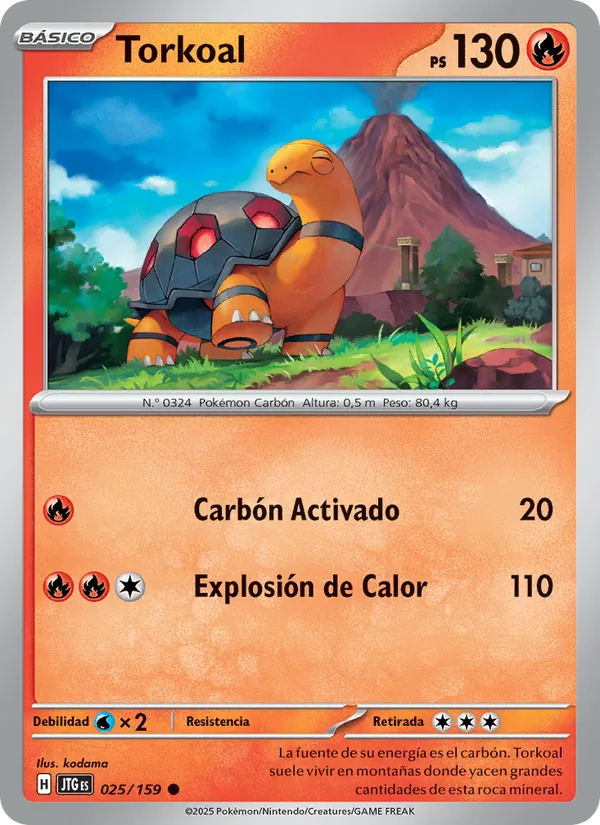 Carta Torkoal de la expansión Juntos de Aventuras, número 025/159