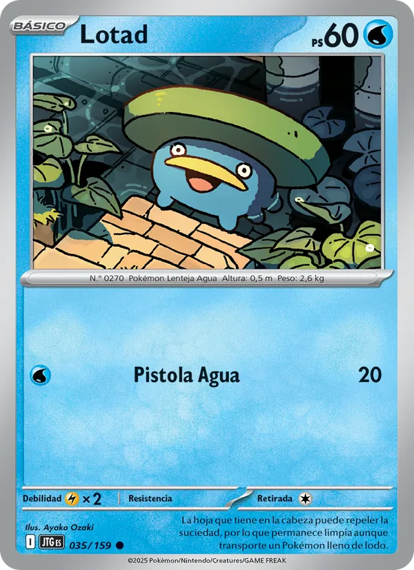Carta Lotad de la expansión Juntos de Aventuras, número 035/159